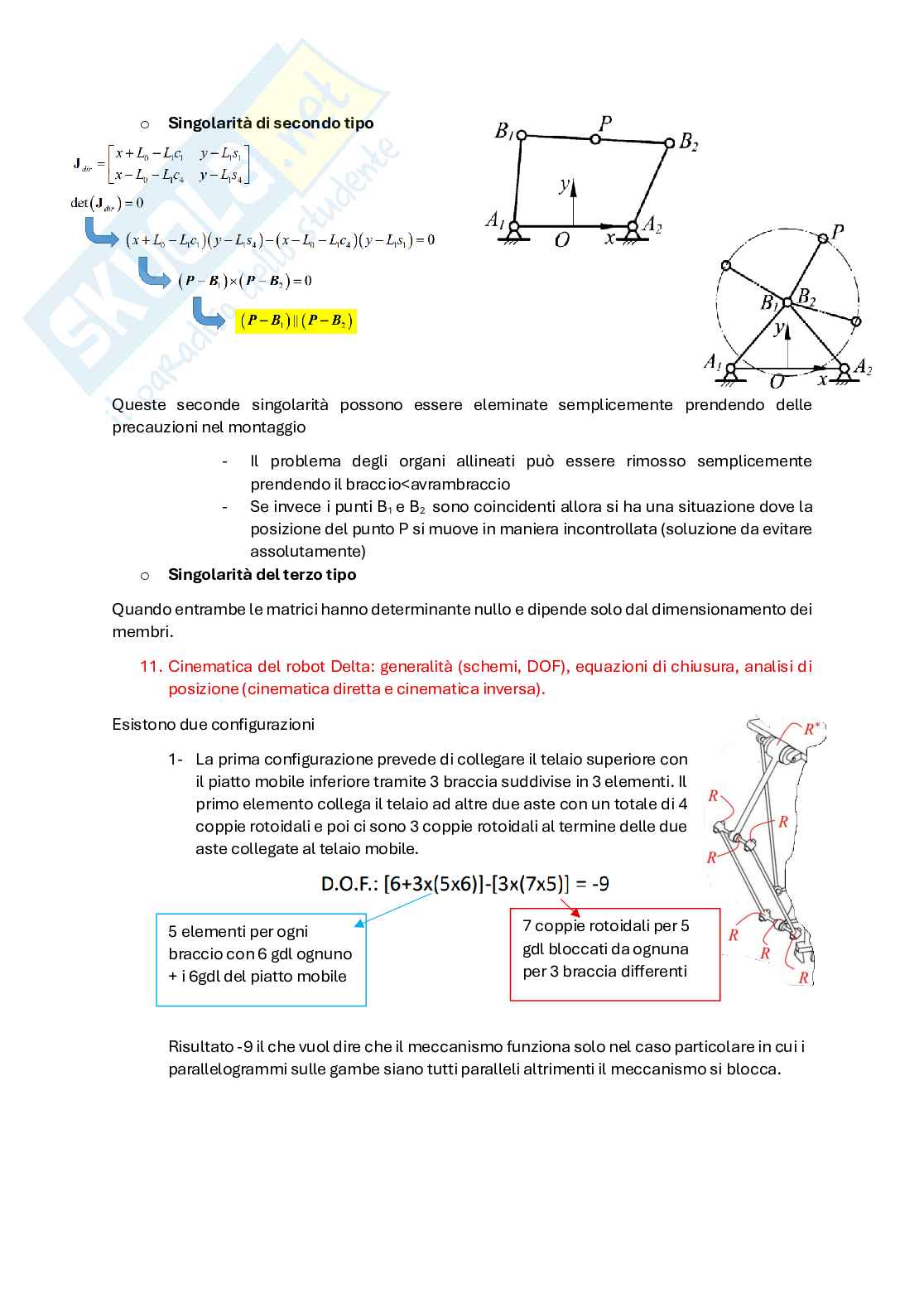 Risposte domande d'esame di Meccanica dei robot Pag. 26