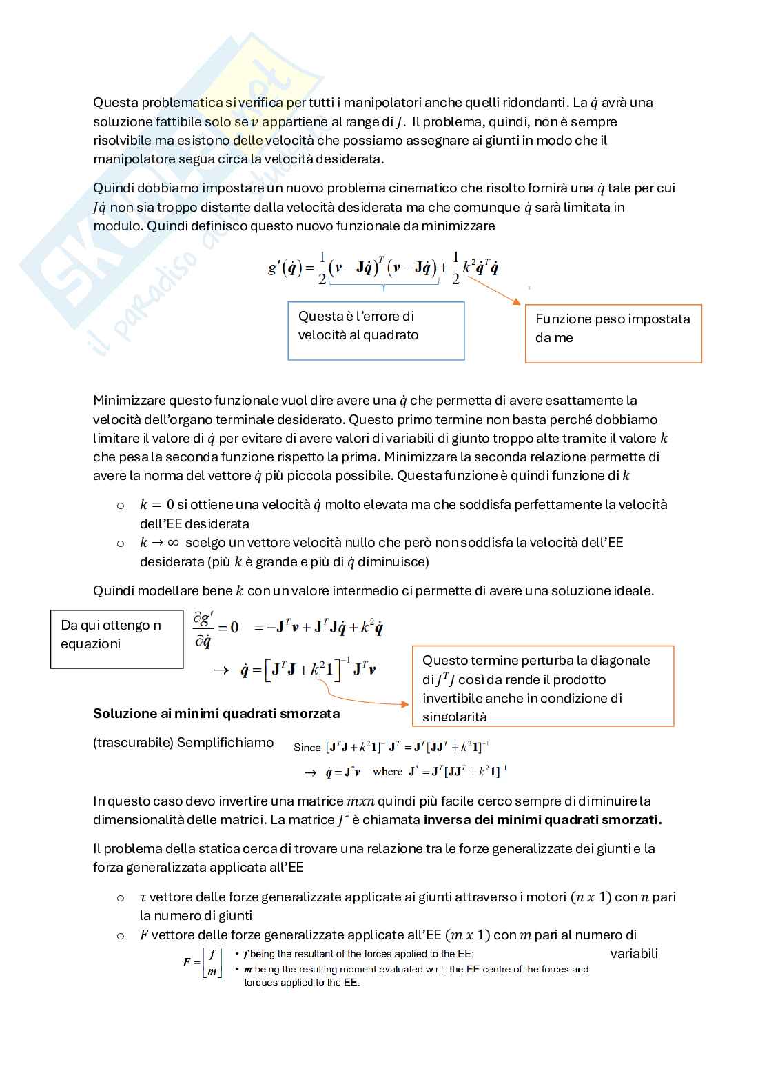 Risposte domande d'esame di Meccanica dei robot Pag. 76
