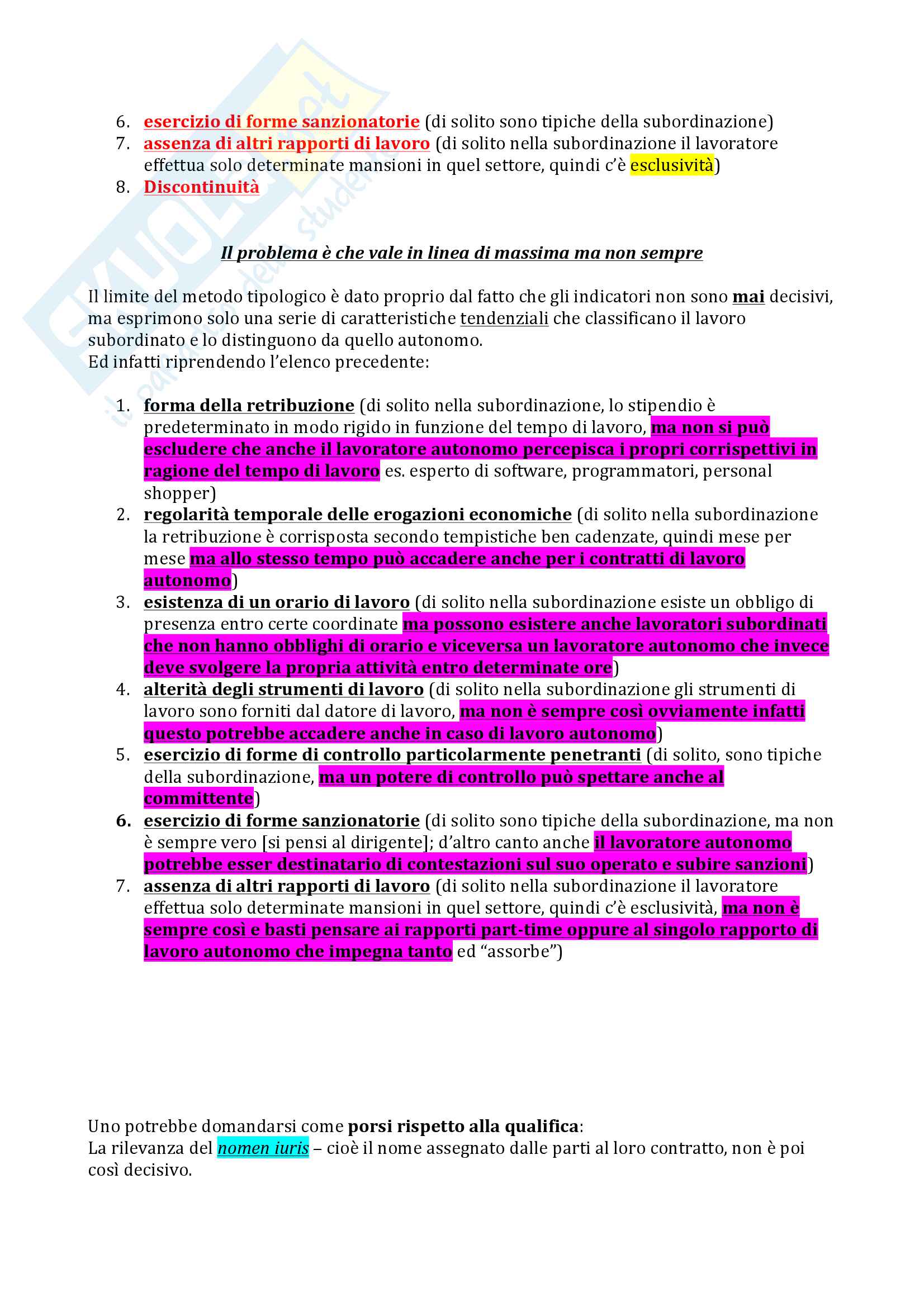 Appunti d'aula di diritto del mercato del lavoro Pag. 6