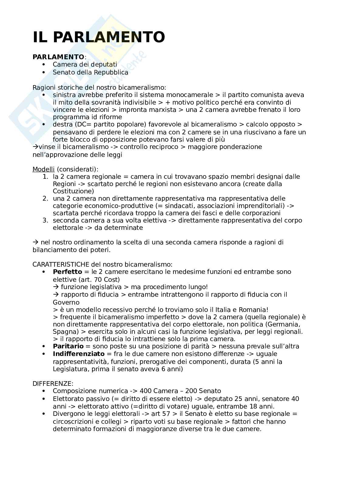 Riassunto esame Diritto pubblico, Prof. Mancini Marco, libro consigliato Diritto costituzionale, Pianeschi Pag. 1