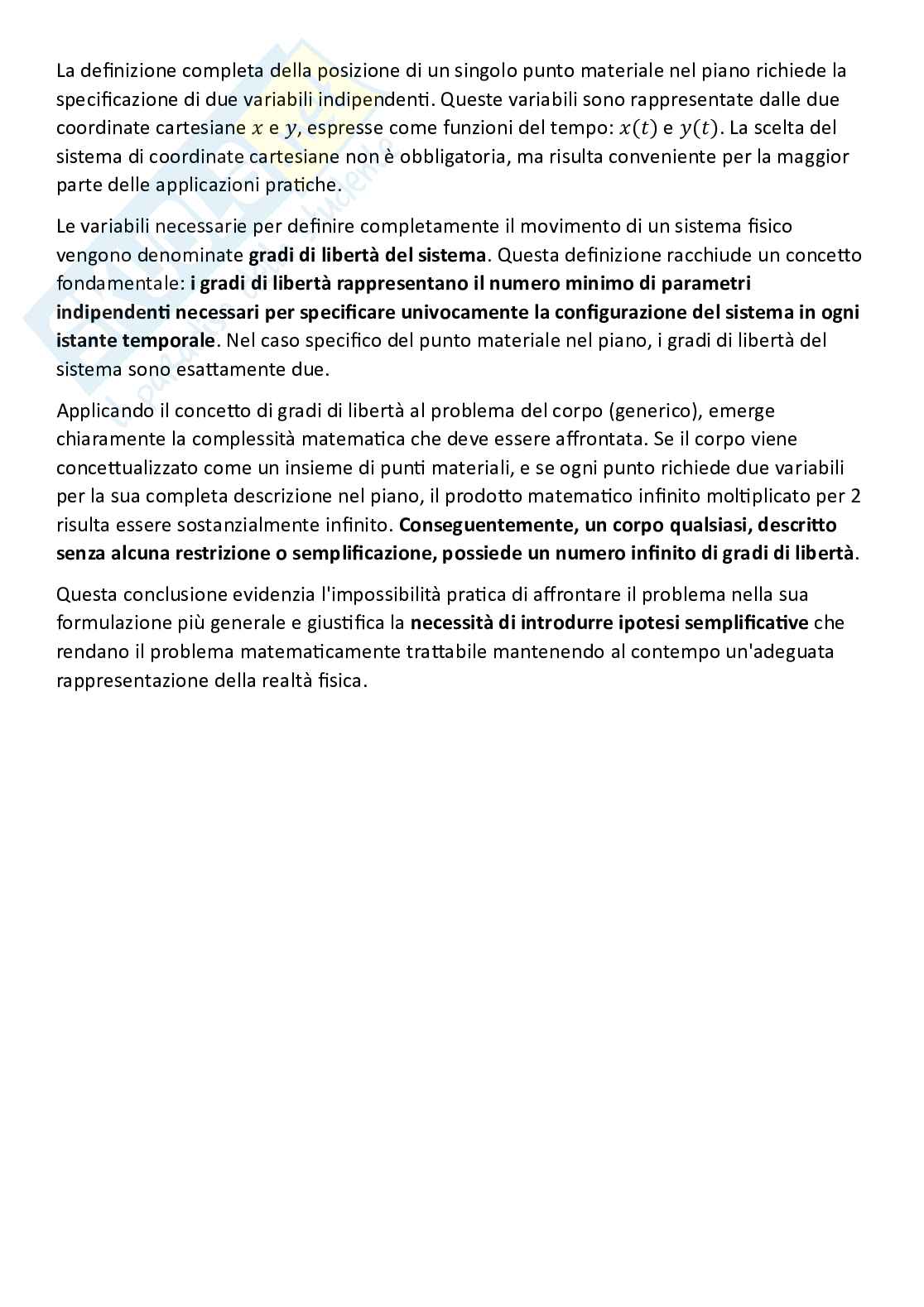 Fondamenti di meccanica teorica ed applicata (parte 2) - Introduzione alla cinematica del corpo rigido Pag. 2