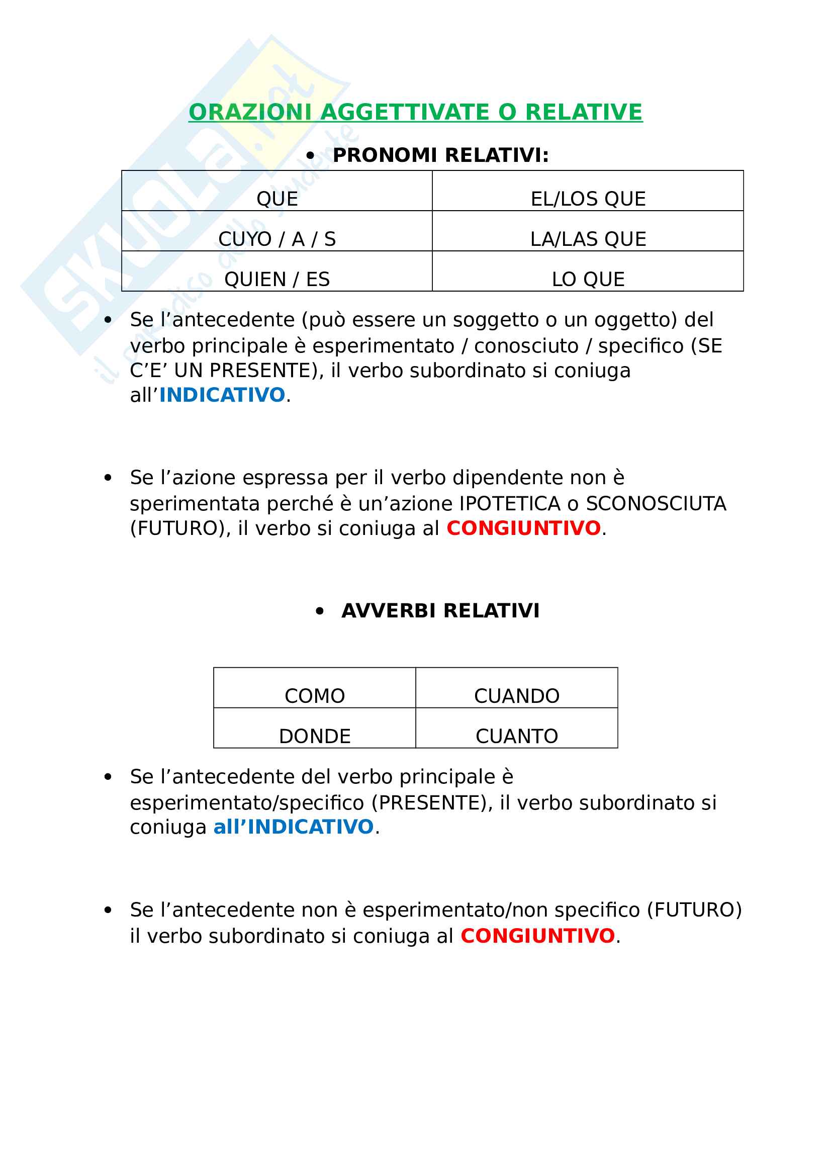 Uso del subjuntivo - Spagnolo Pag. 6