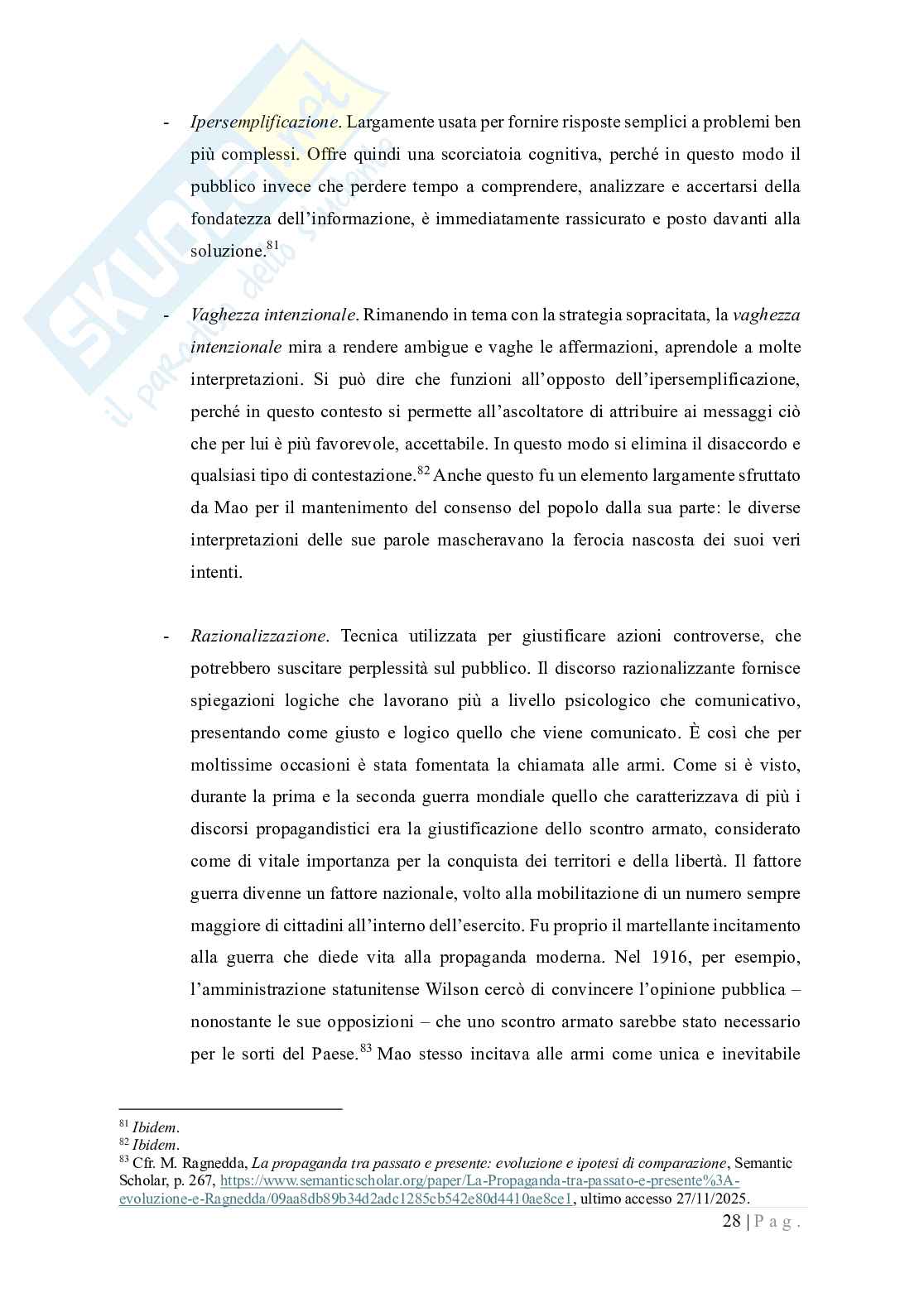 Propaganda: come un prodotto editoriale  può smuovere le masse. Caso di studio sul Libretto Rosso di Mao Pag. 31