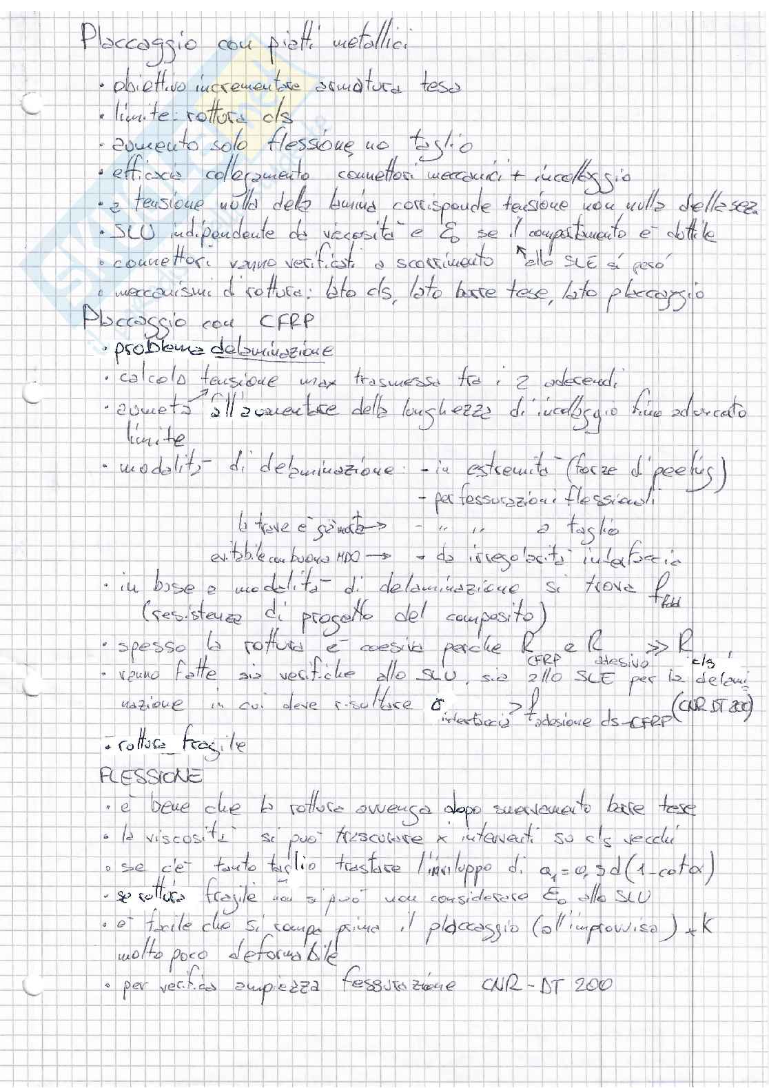 Consolidamento delle strutture - Riassunto per punti Pag. 1