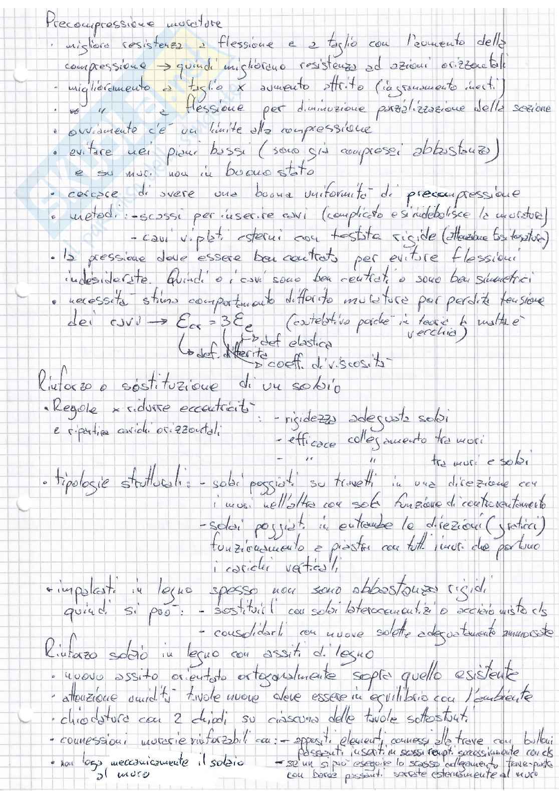 Consolidamento delle strutture - Riassunto per punti Pag. 11