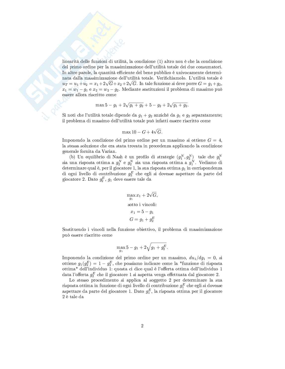 Tracce svolte quaderno esercizi Microeconomia Pag. 31