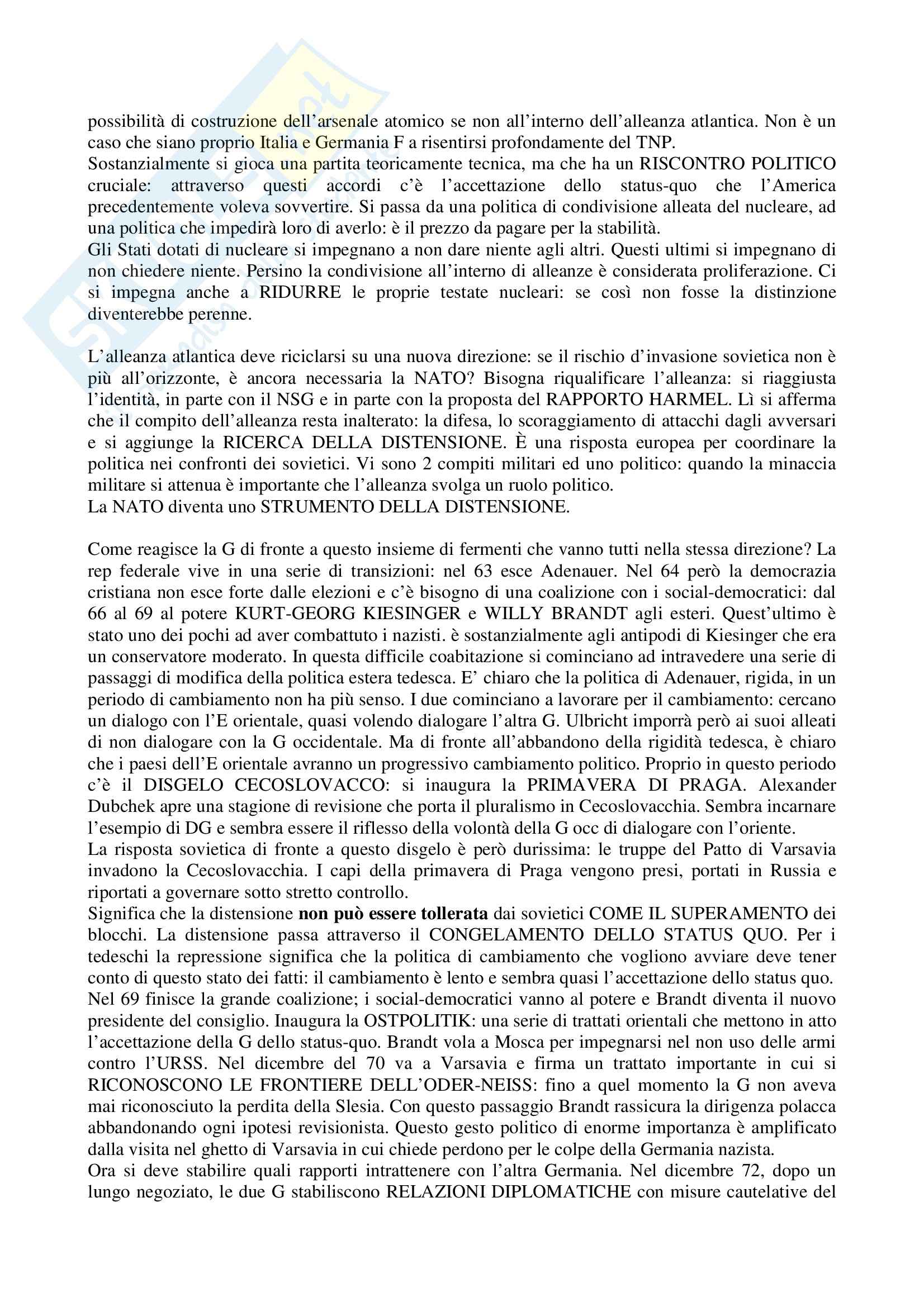 Storia delle relazioni internazionali Pag. 71