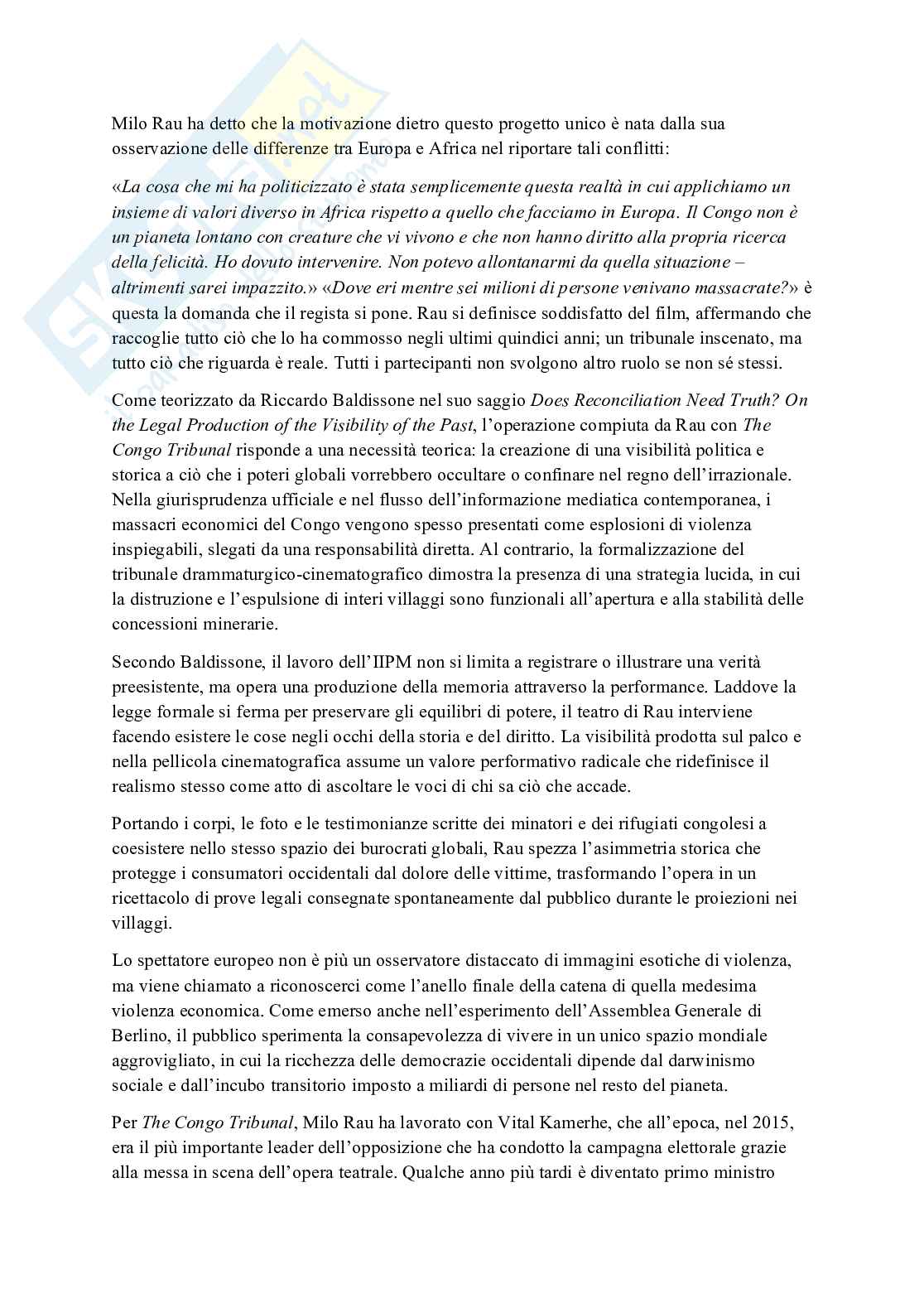 Milo Rau: dispositivi digitali tra performance dal vivo e immagine mediale, tra spettatore e costruzione del reale Pag. 21