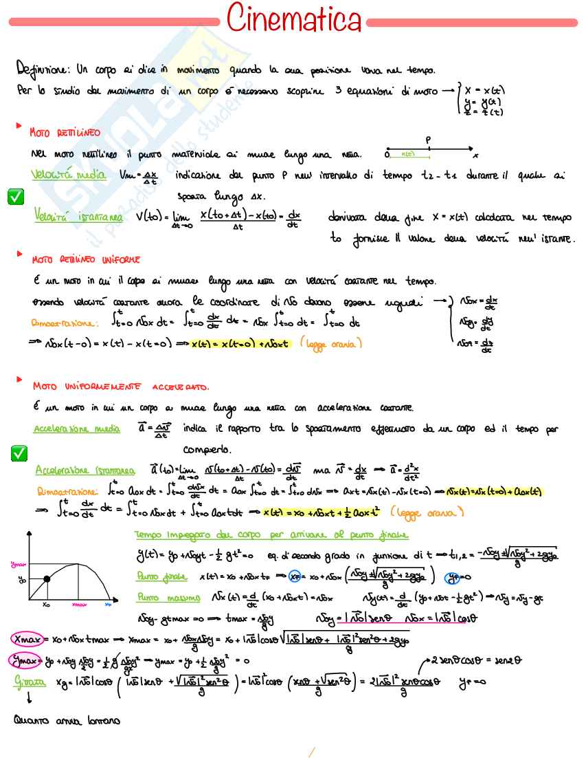 Appunti primi 3 argomenti di Fisica generale Pag. 1