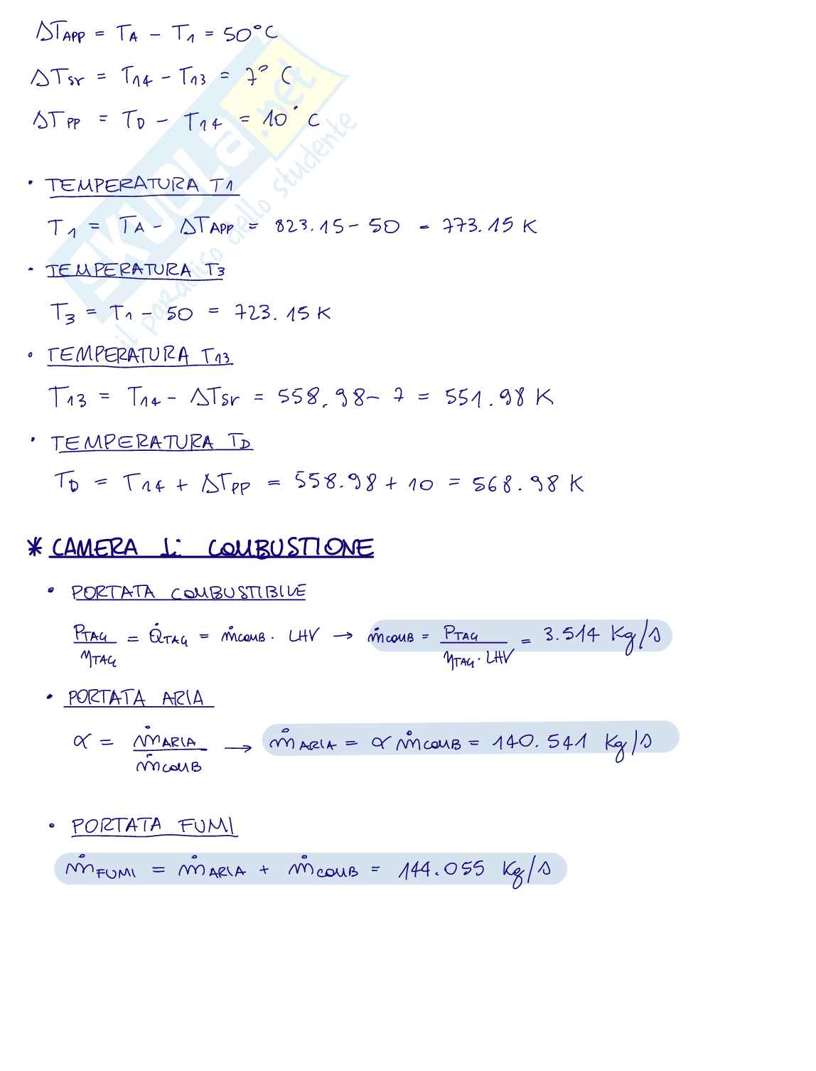 Esercizi Cicli combinati e cogenerazione (sistemi energetici) Pag. 11