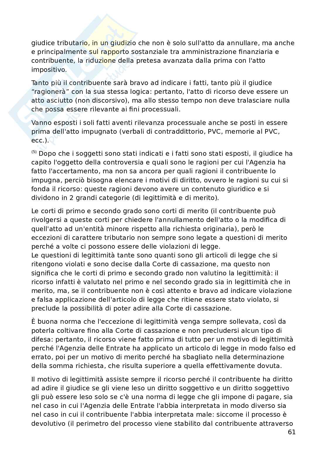 Appunti di Diritto tributario avanzato (6 crediti) Pag. 61