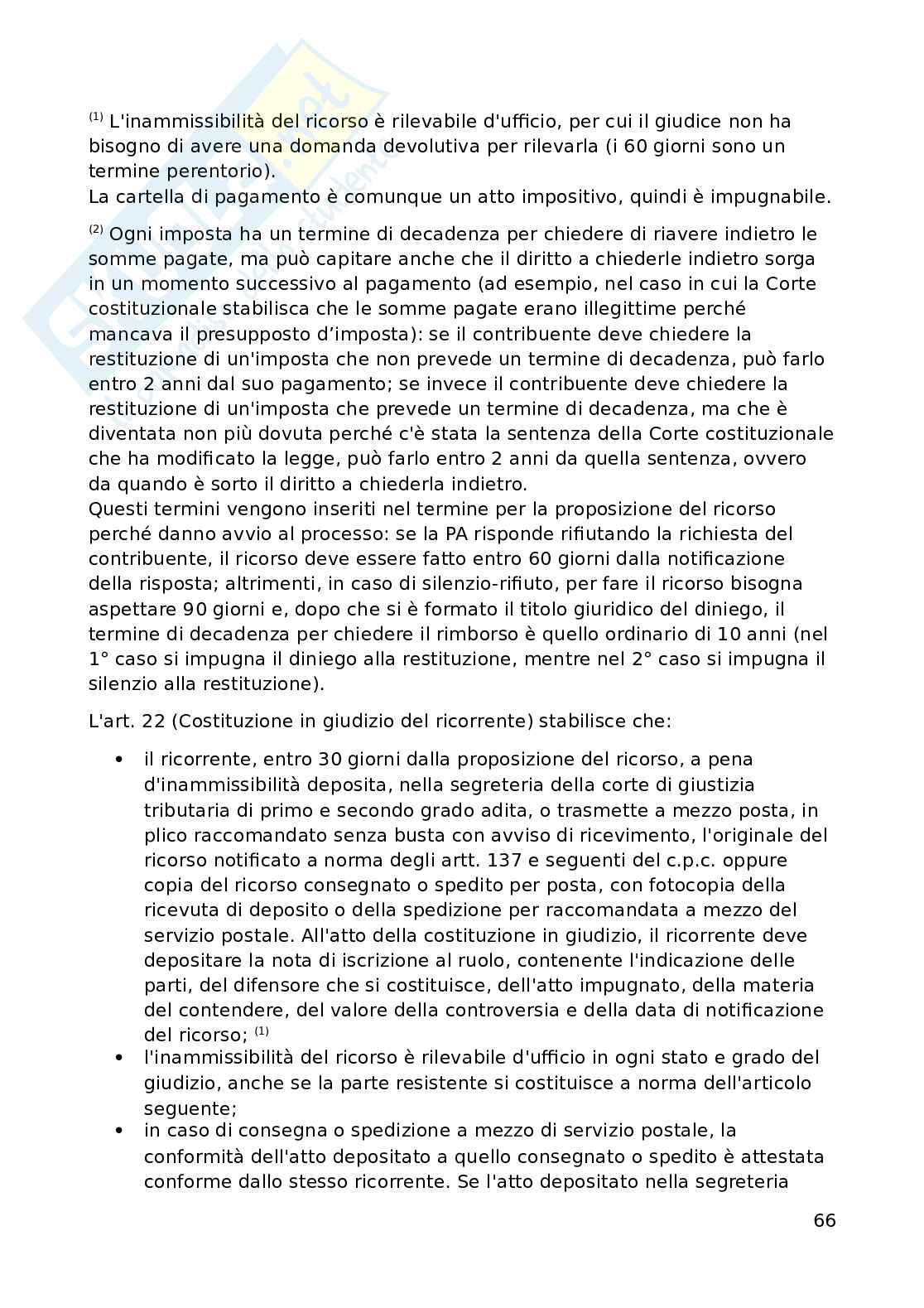 Appunti di Diritto tributario avanzato (6 crediti) Pag. 66