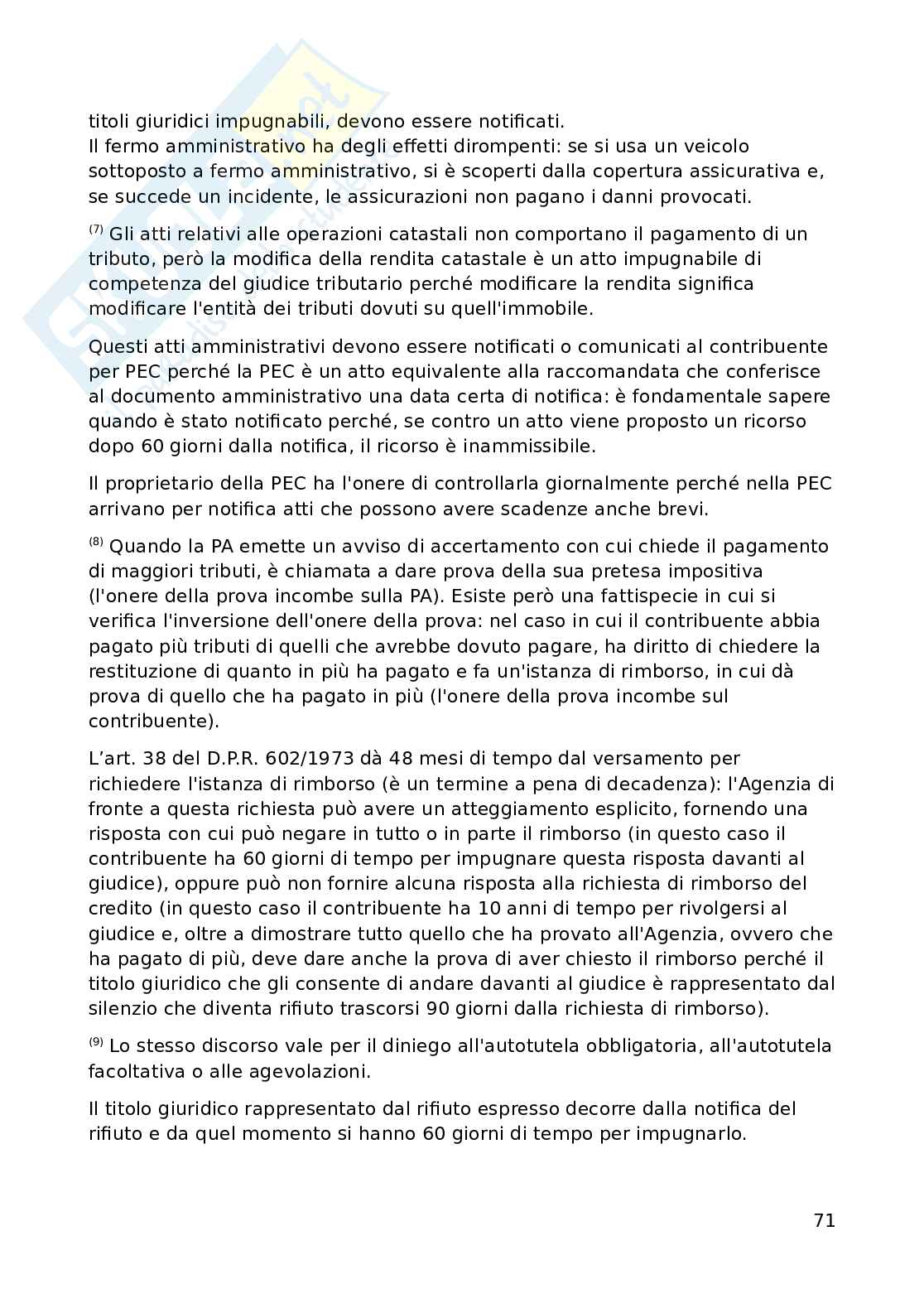 Appunti di Diritto tributario avanzato (6 crediti) Pag. 71