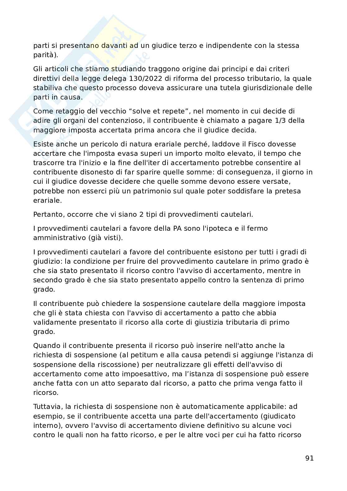 Appunti di Diritto tributario avanzato (6 crediti) Pag. 91