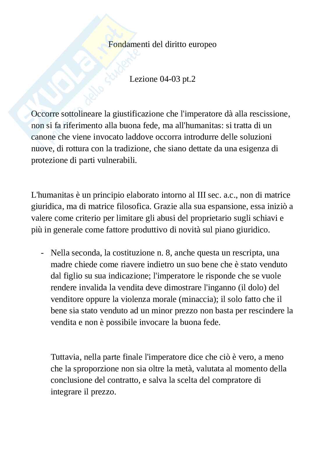 Fondamenti del diritto europeo - Appunti lezione 04-03, parte 2 Pag. 1