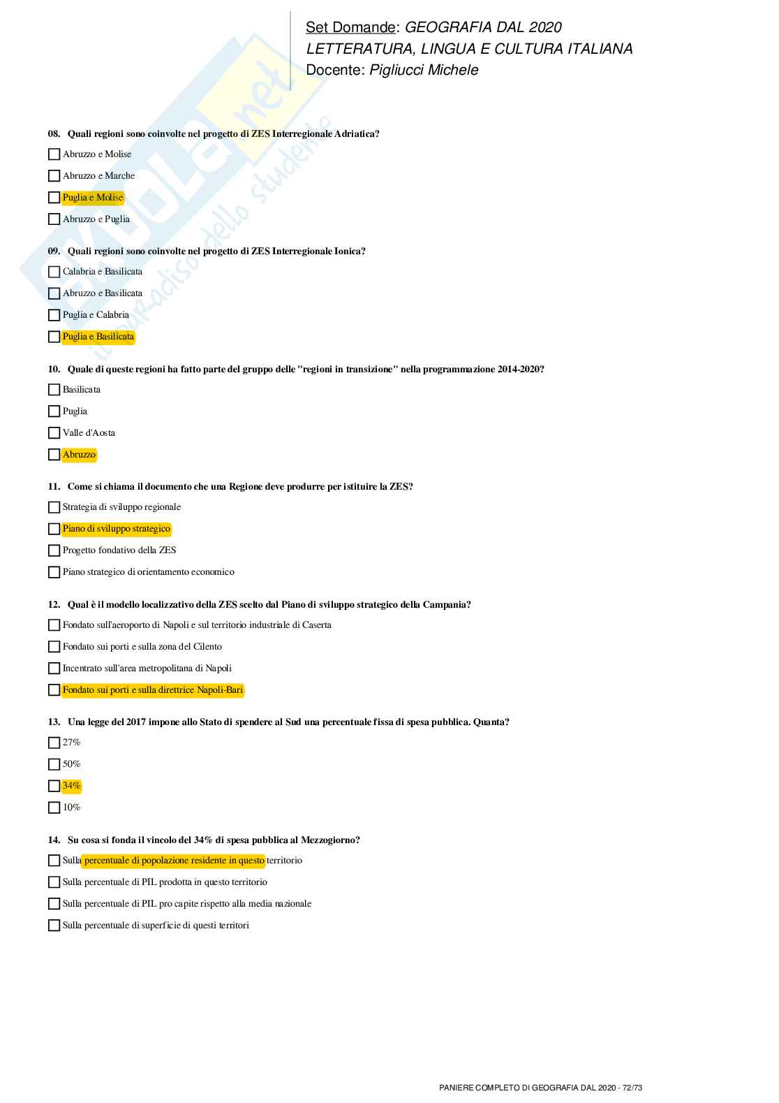 Paniere nuovo completo di Geografia dal 2020 Pag. 51