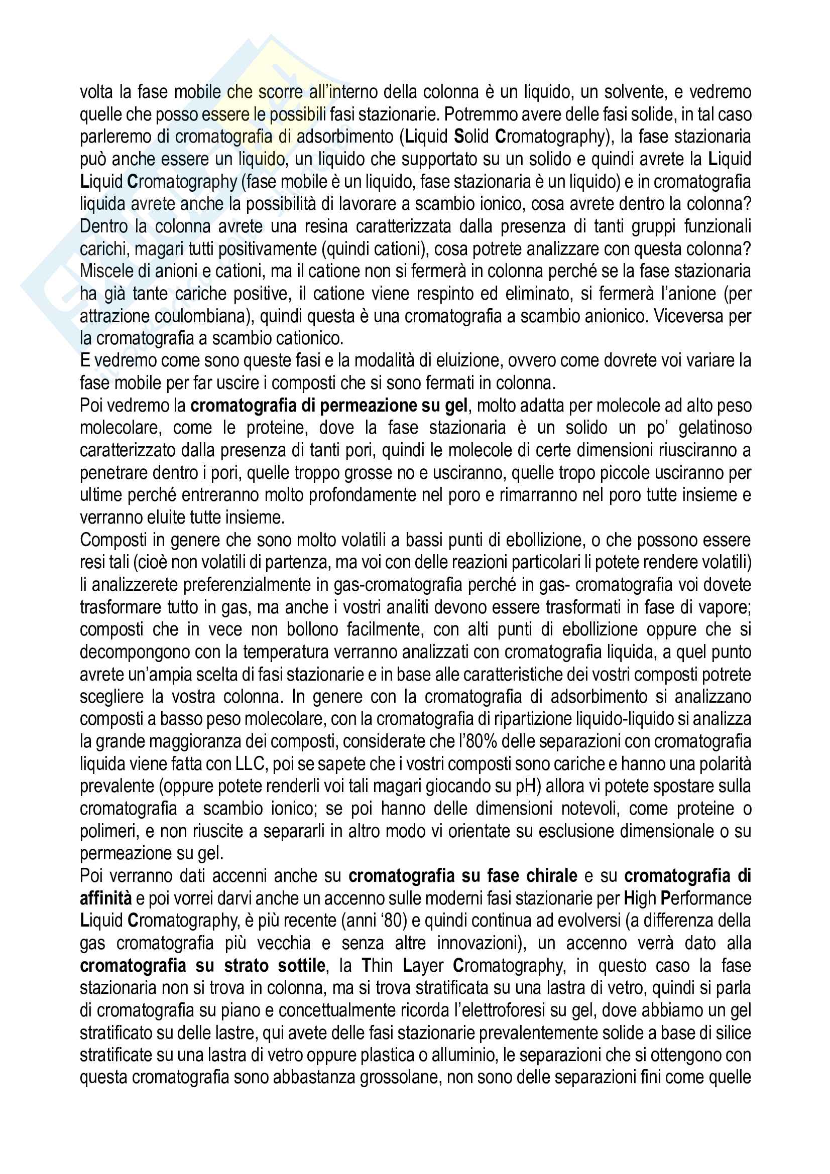 Appunti "Metodologie analitiche avanzate" Pag. 2