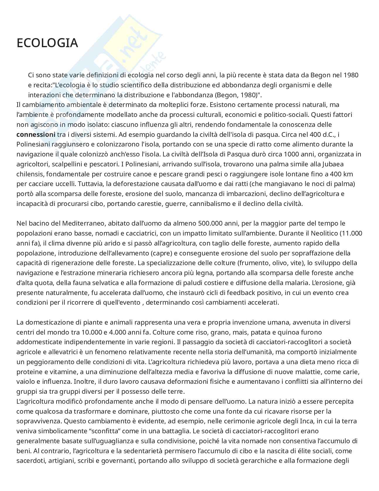 Appunti Ecologia Pag. 1