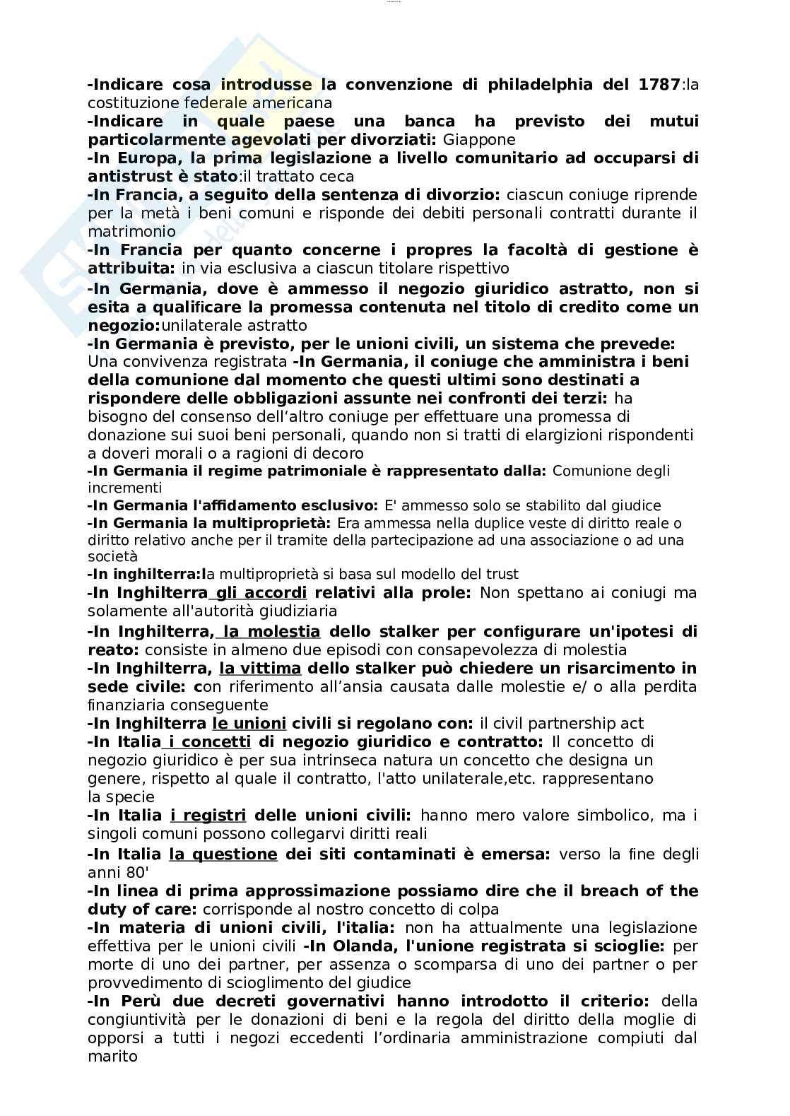 Paniere esame Diritto privato comparato Pag. 11