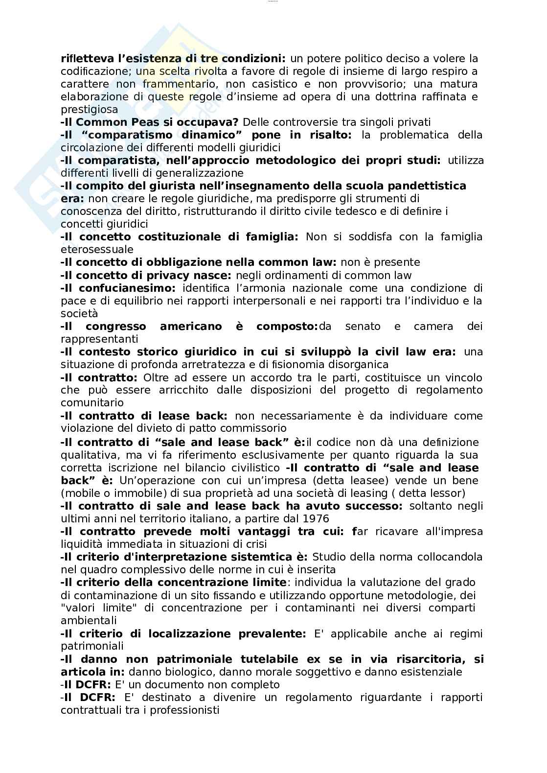 Paniere esame Diritto privato comparato Pag. 6