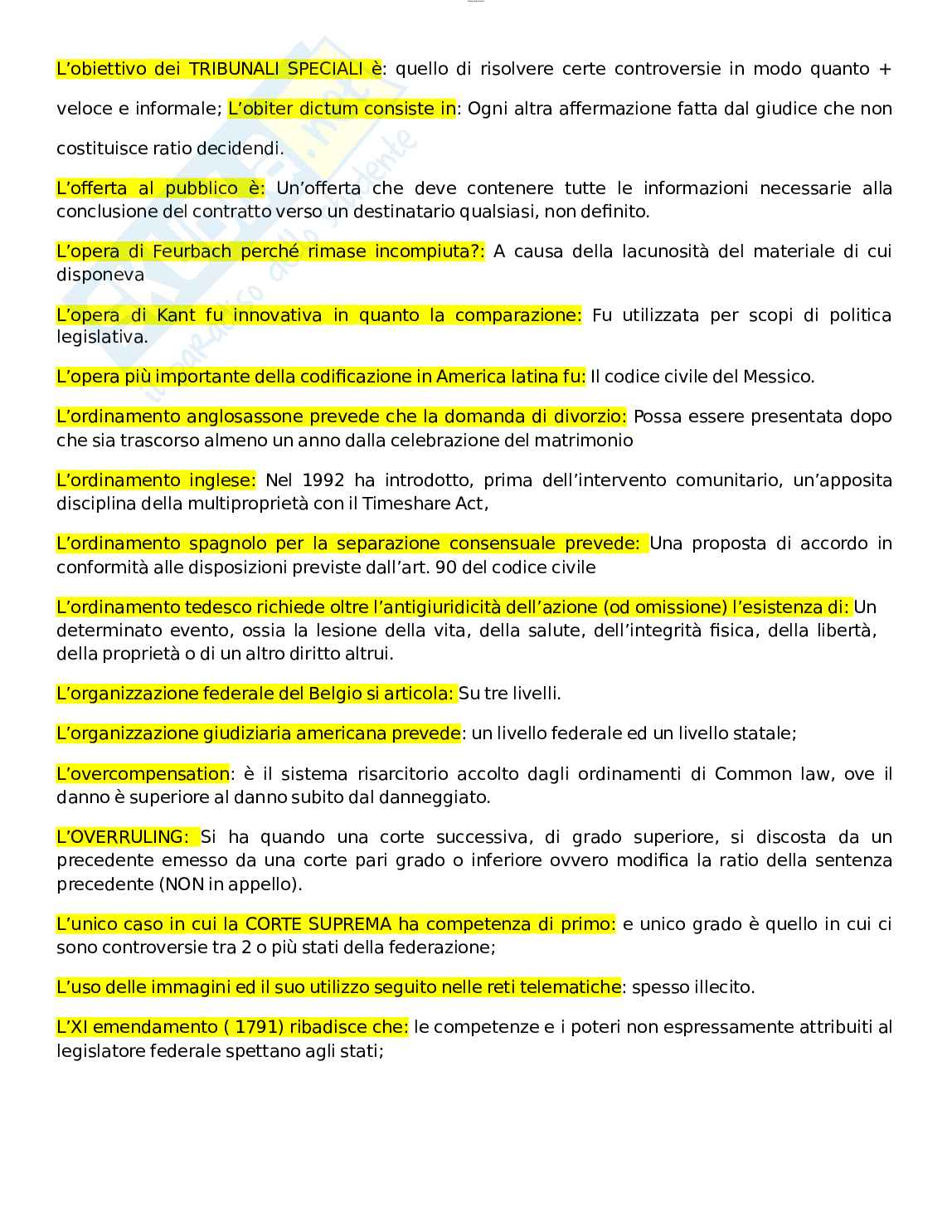 Paniere esame Diritto privato comparato Pag. 66