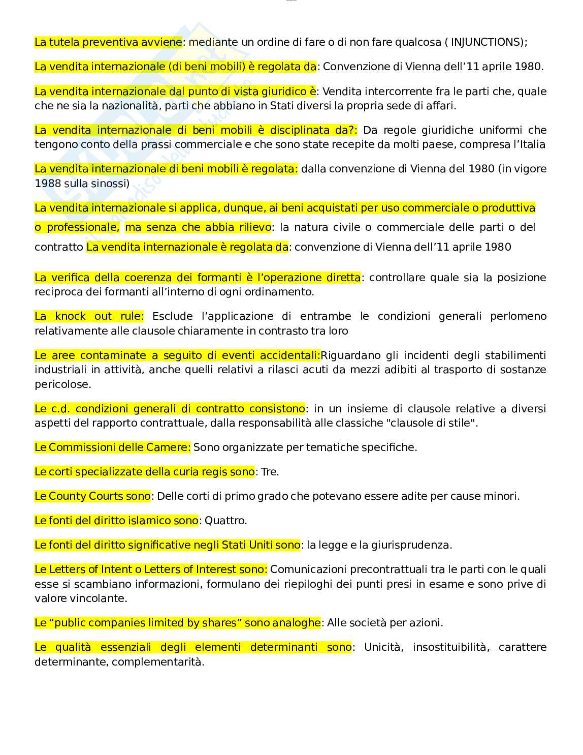 Paniere esame Diritto privato comparato Pag. 76