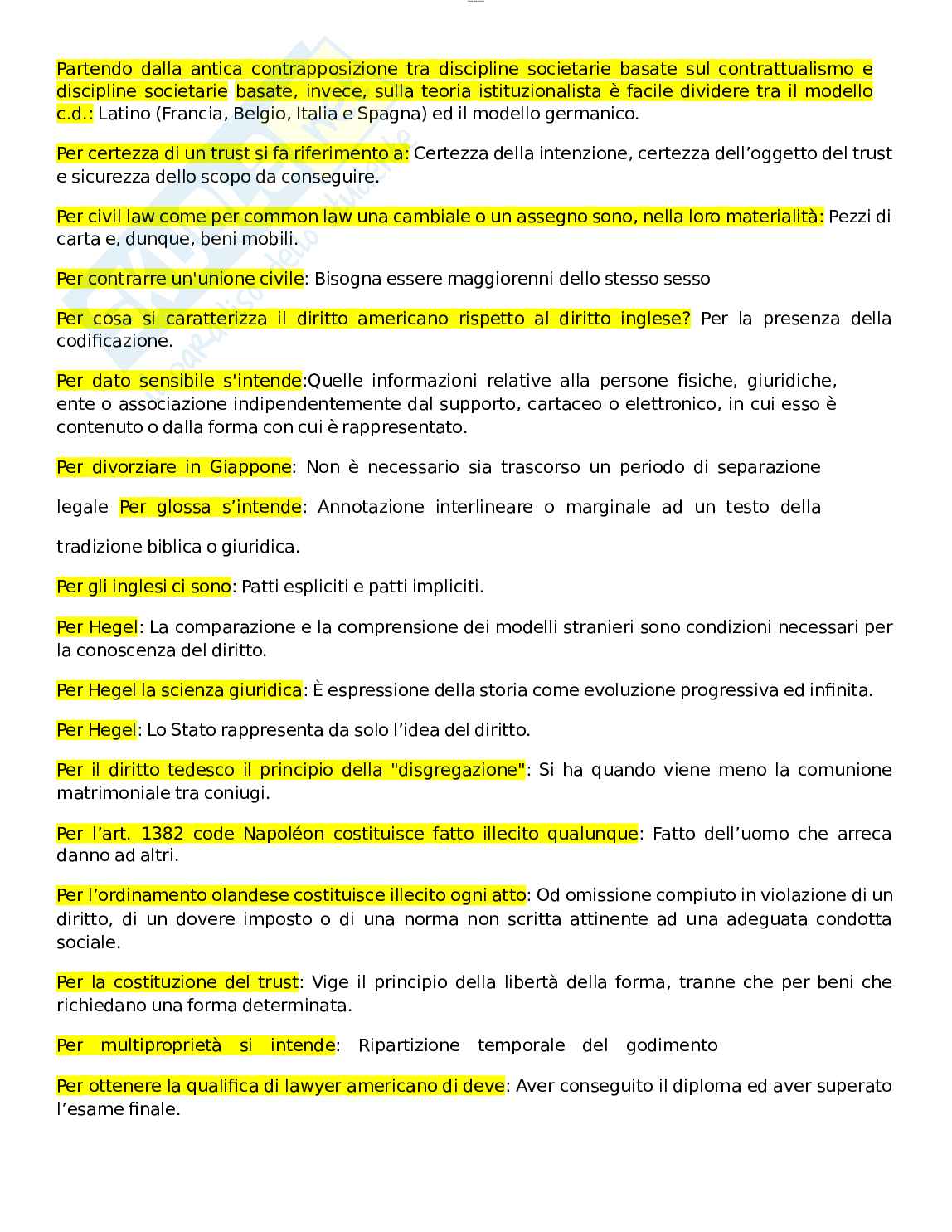 Paniere esame Diritto privato comparato Pag. 81