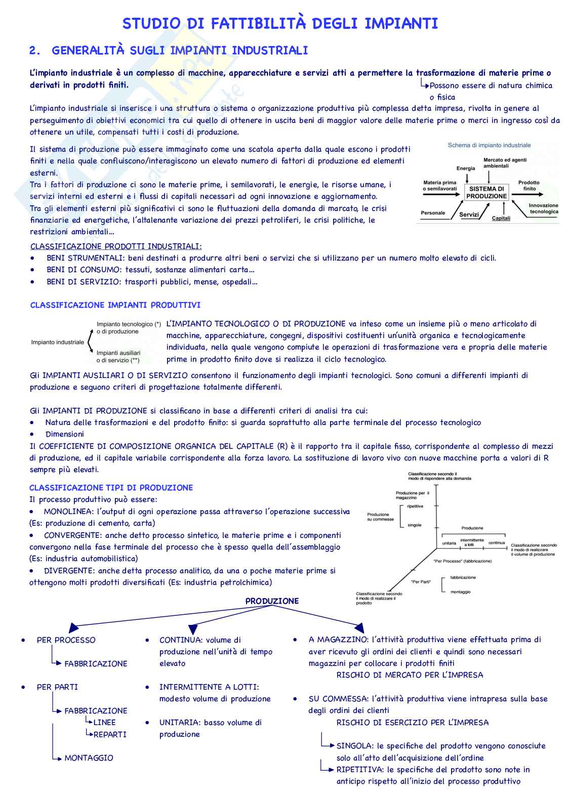 Studio di fattibilità degli impianti Pag. 1