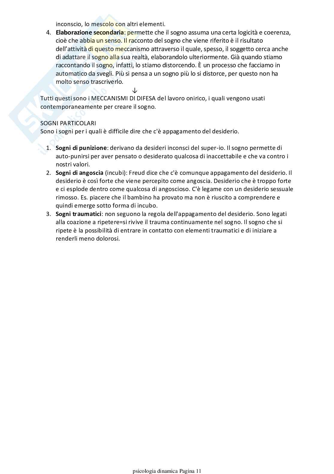 Appunti Freud (Psicologia Dinamica) Pag. 11