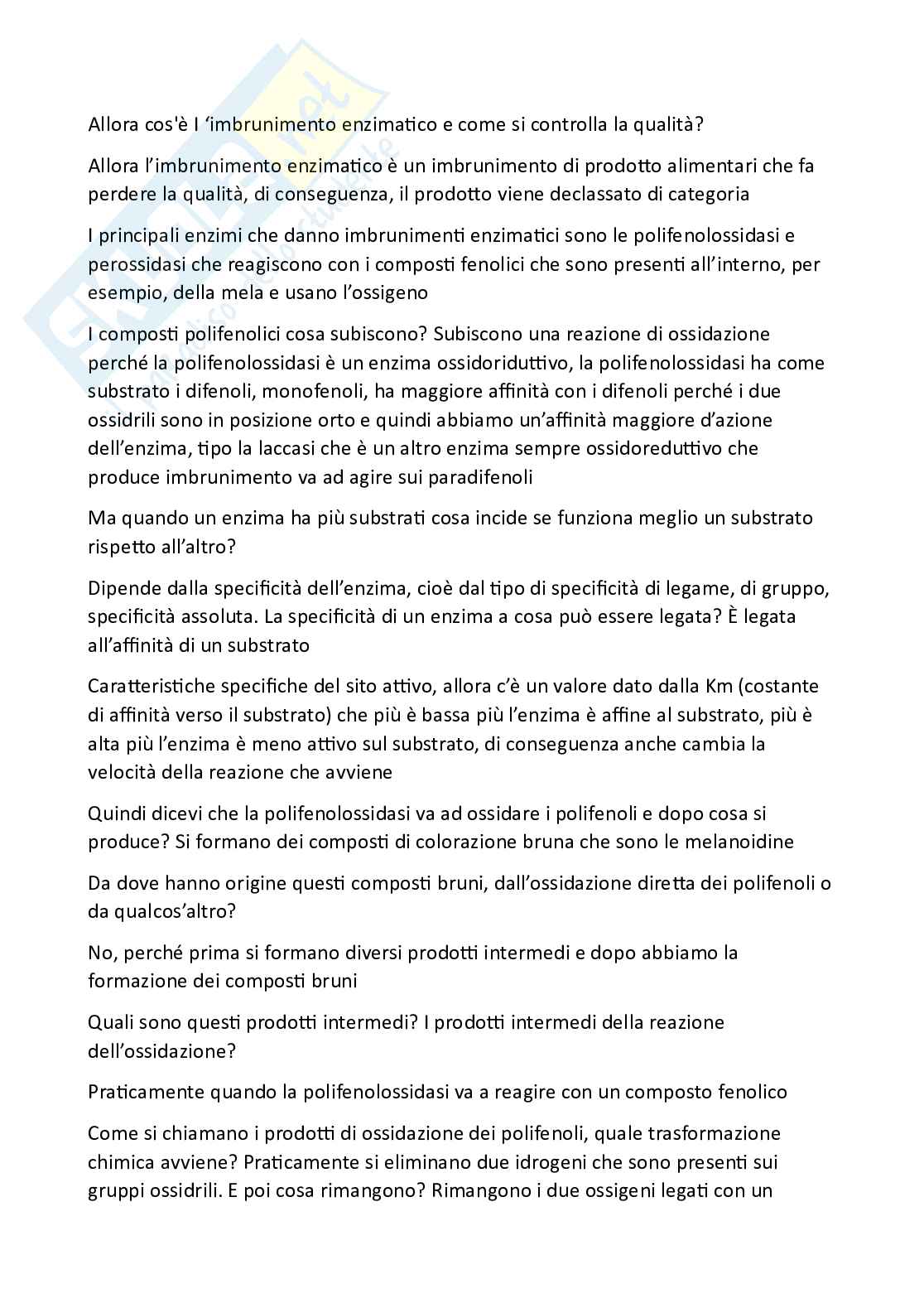 Domande appello Qualità dei prodotti agro-alimentari Pag. 1