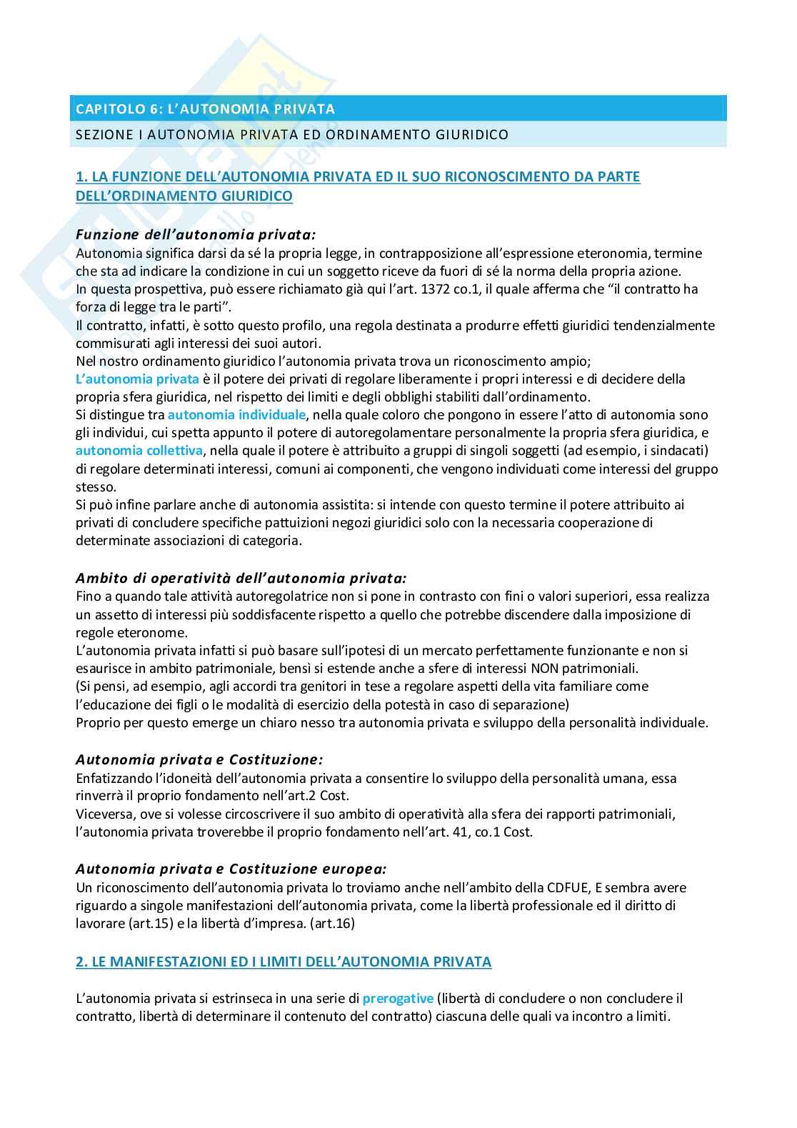 Appunti di Diritto privato Pag. 1