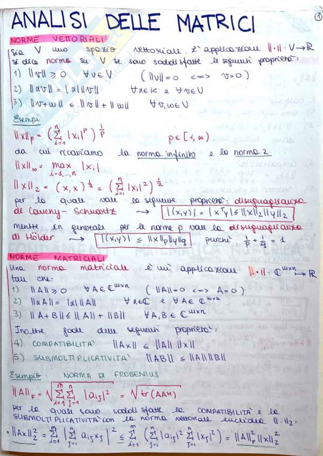 Matematica numerica Pag. 1