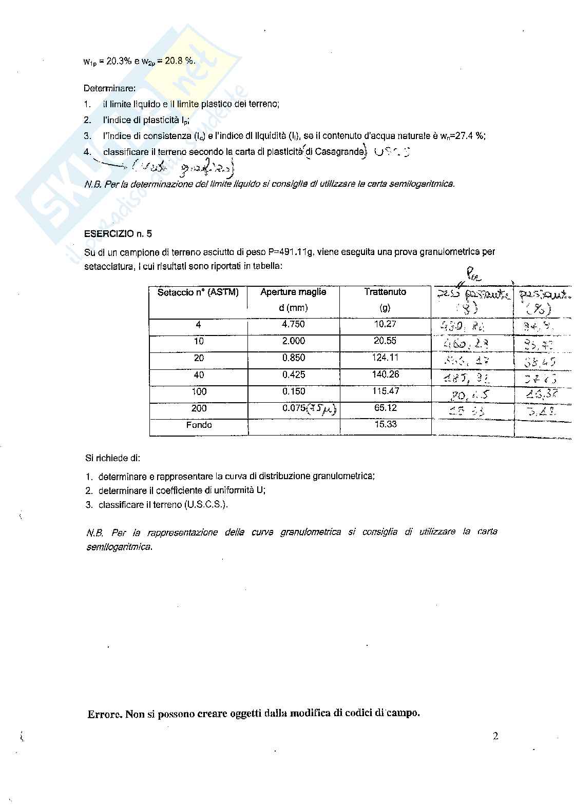 Esercizi svolti Geotecnica - parte 1 Pag. 2