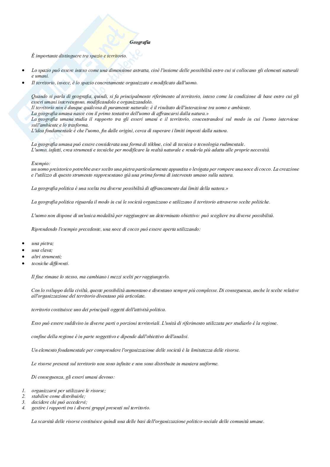 Geografia politica e economica  Pag. 1