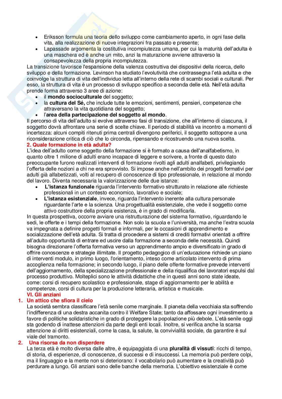 Riassunto esame Pedagogia generale , Prof. Tomarchio Maria, libro consigliato Manuale di pedagogia e didattica , Frabboni, Minerva Pag. 21