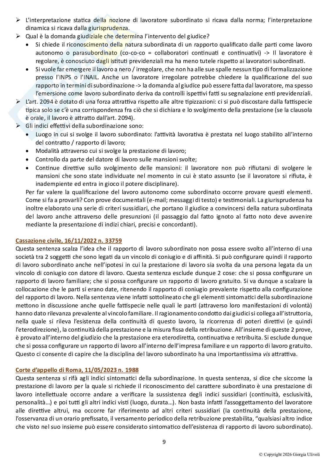 Appunti integrati col manuale indicato di Diritto del lavoro, modulo A  Pag. 11