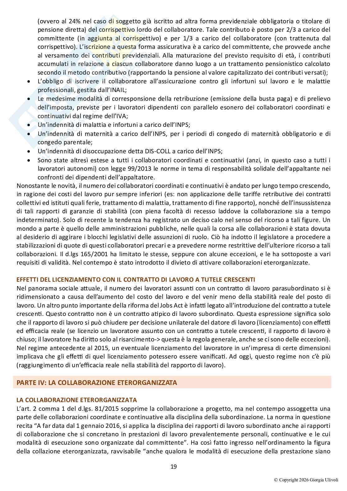 Appunti integrati col manuale indicato di Diritto del lavoro, modulo A  Pag. 21