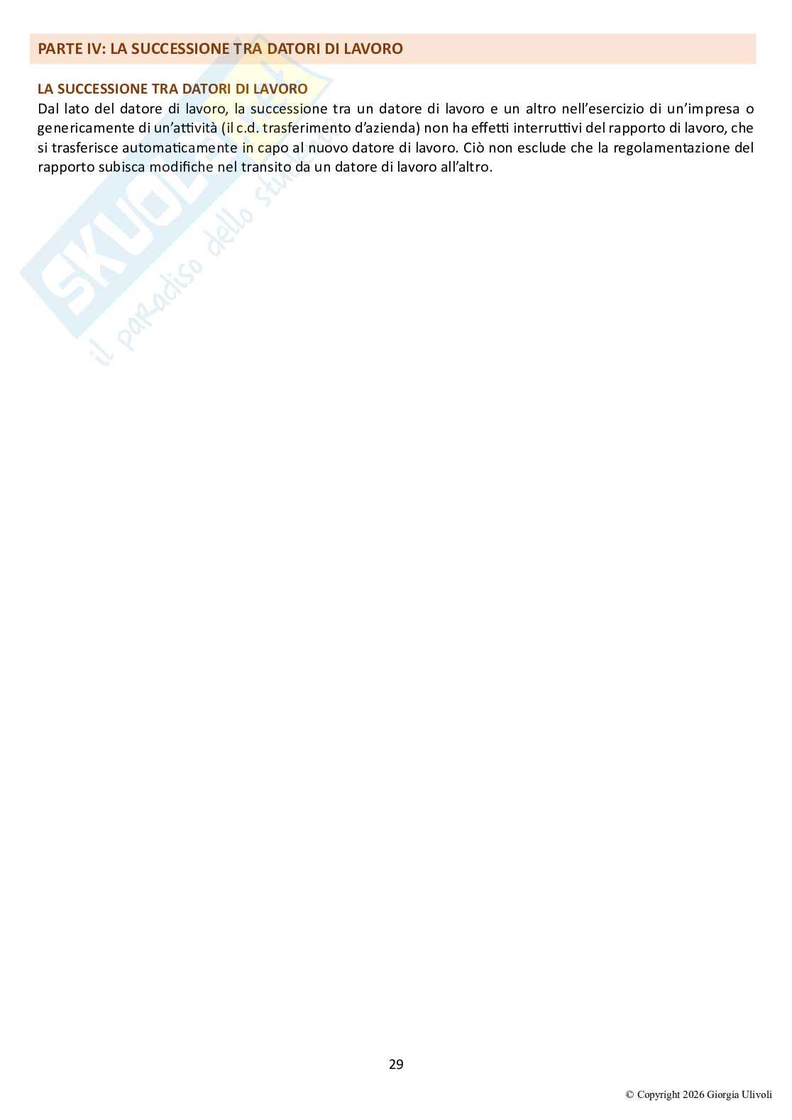 Appunti integrati col manuale indicato di Diritto del lavoro, modulo A  Pag. 31