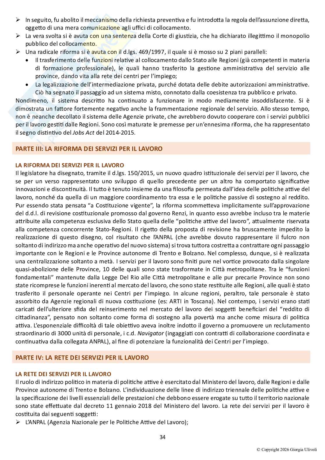 Appunti integrati col manuale indicato di Diritto del lavoro, modulo A  Pag. 36