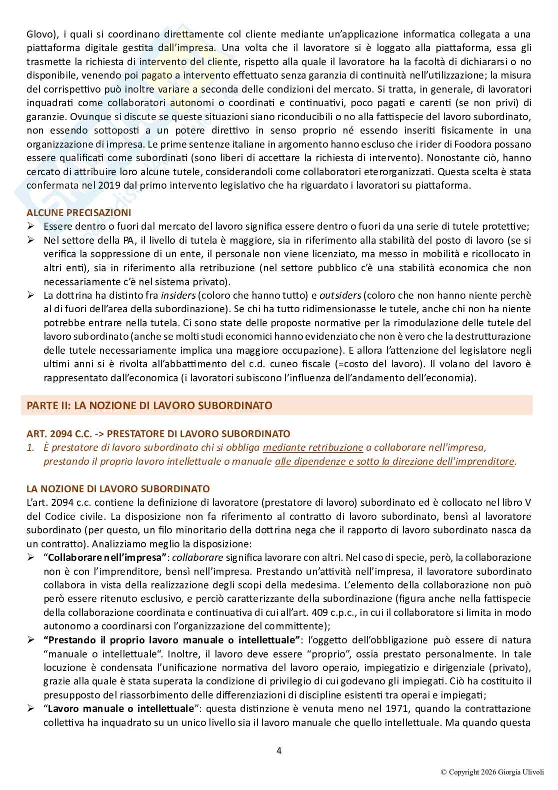 Appunti integrati col manuale indicato di Diritto del lavoro, modulo A  Pag. 6