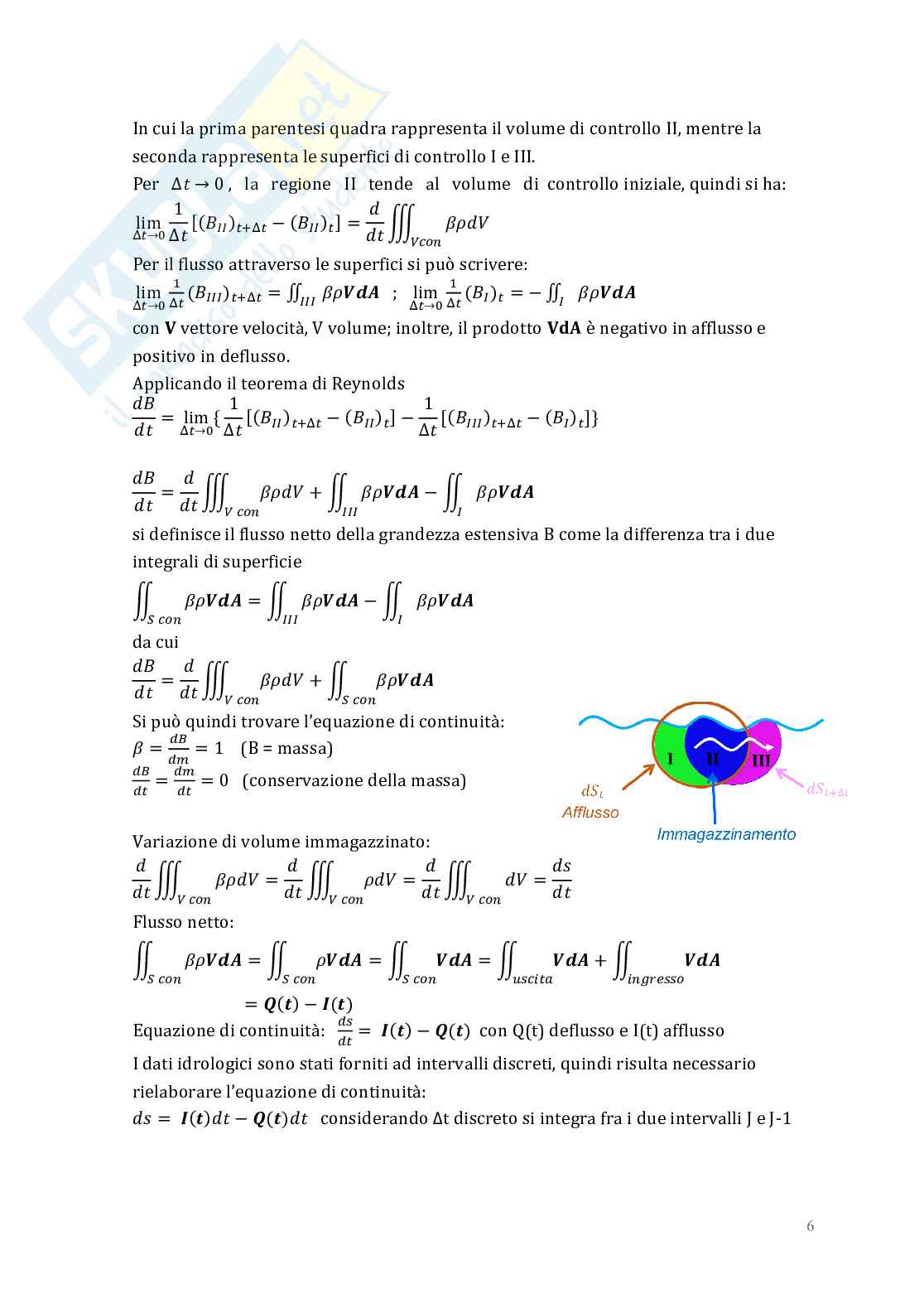Relazione delle 10 esercitazioni di Idrologia e infrastrutture idrauliche Pag. 6