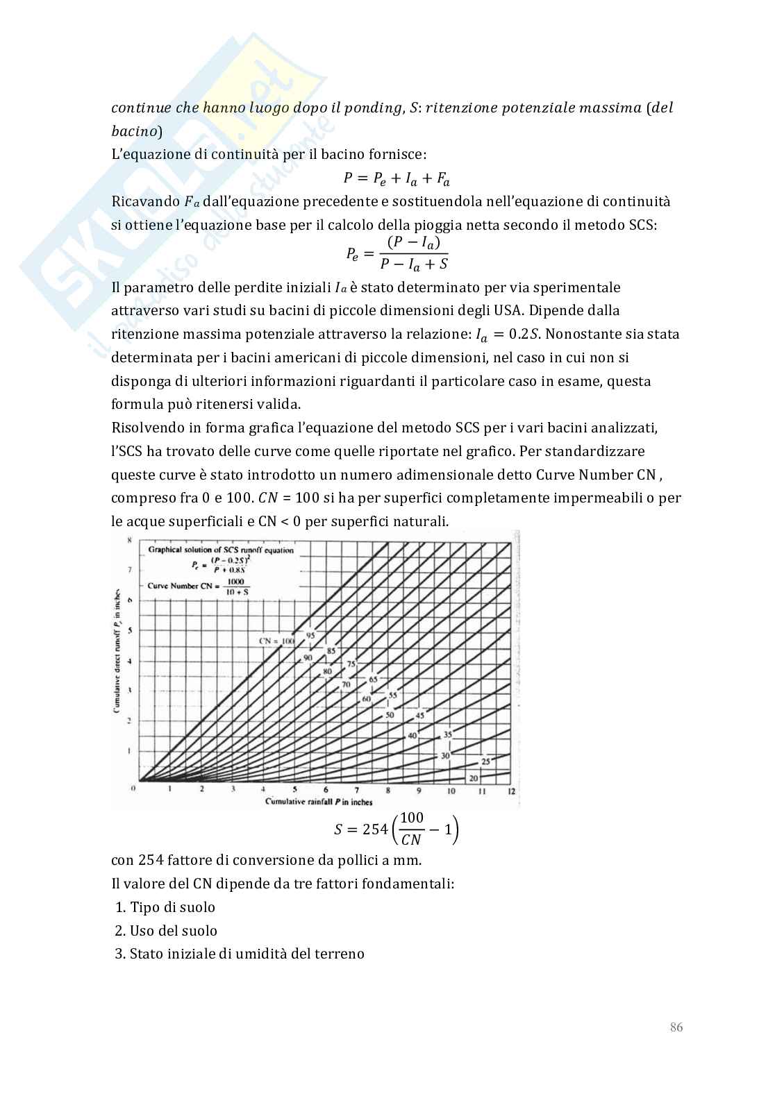 Relazione delle 10 esercitazioni di Idrologia e infrastrutture idrauliche Pag. 86