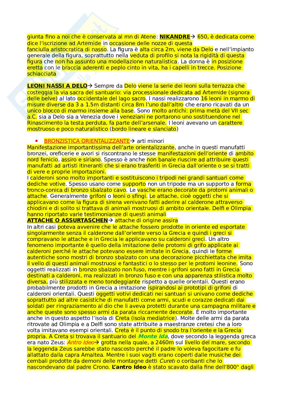 Archeologia greca - Appunti Pag. 11