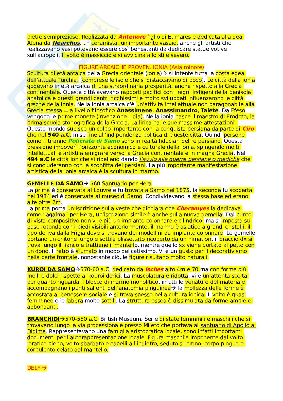 Archeologia greca - Appunti Pag. 26