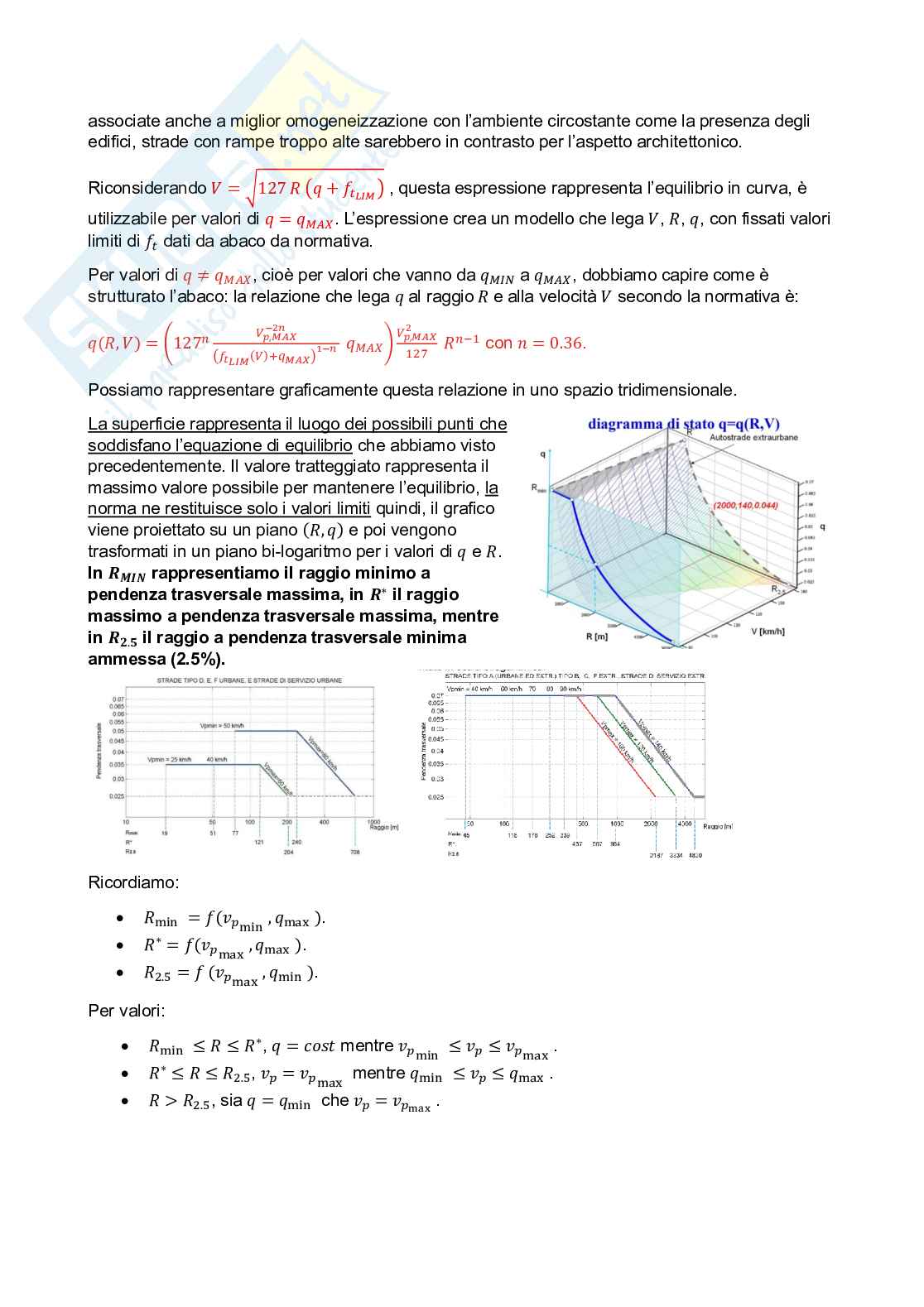 Appunti di Progetto di strade Pag. 16