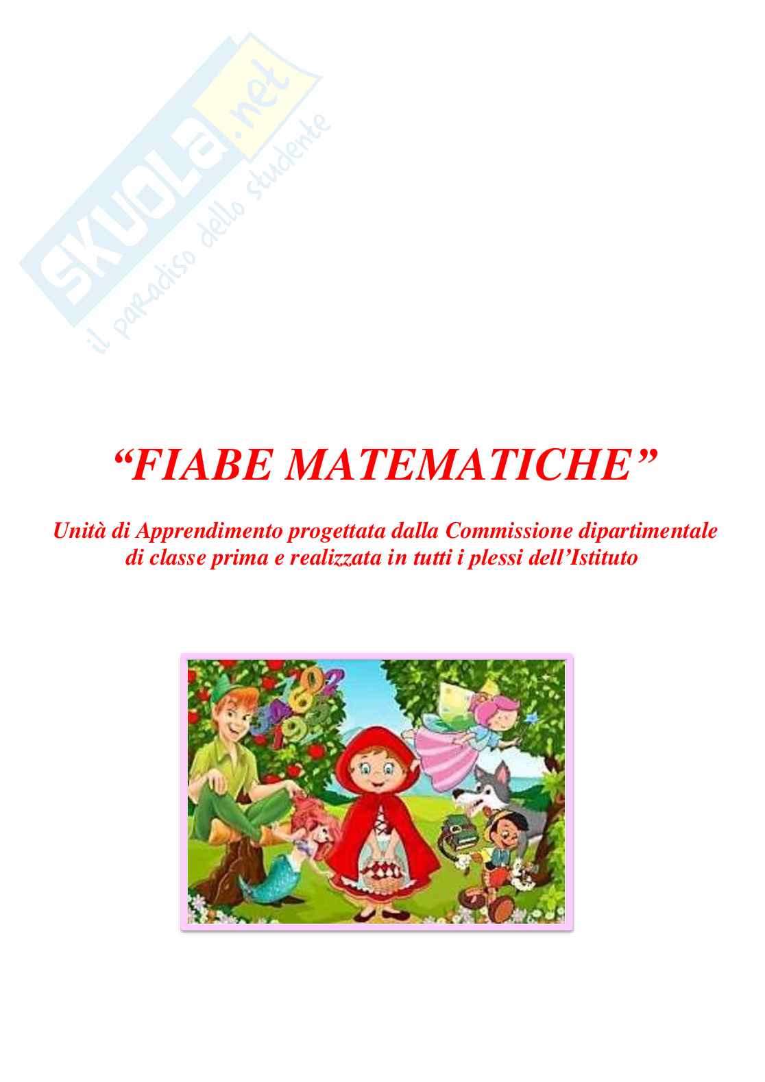 Esempio uda lezione simulata per la scuola primaria e concorsi pubblici matematica titolo fiabe matematiche Pag. 1