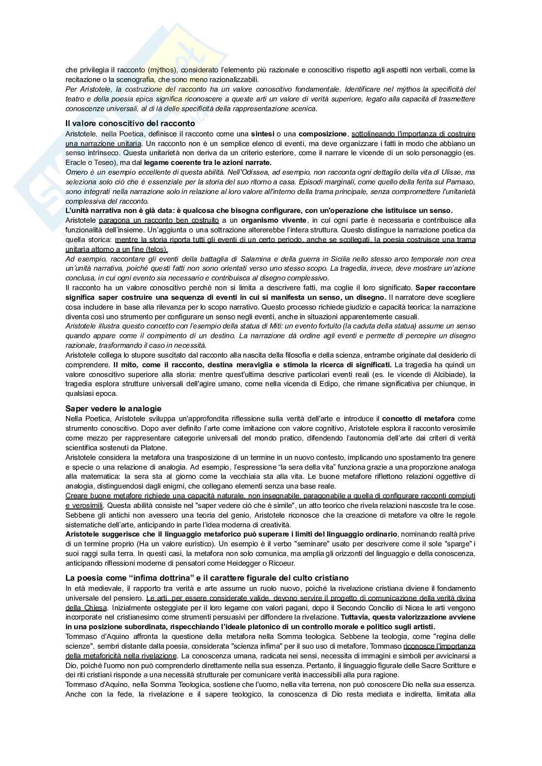 Riassunto esame Estetica della comunicazione, Prof. Feyles Martino Maria, libro consigliato Immagini della verità. Percorsi nella storia dell'estetica, Feyles  Pag. 16