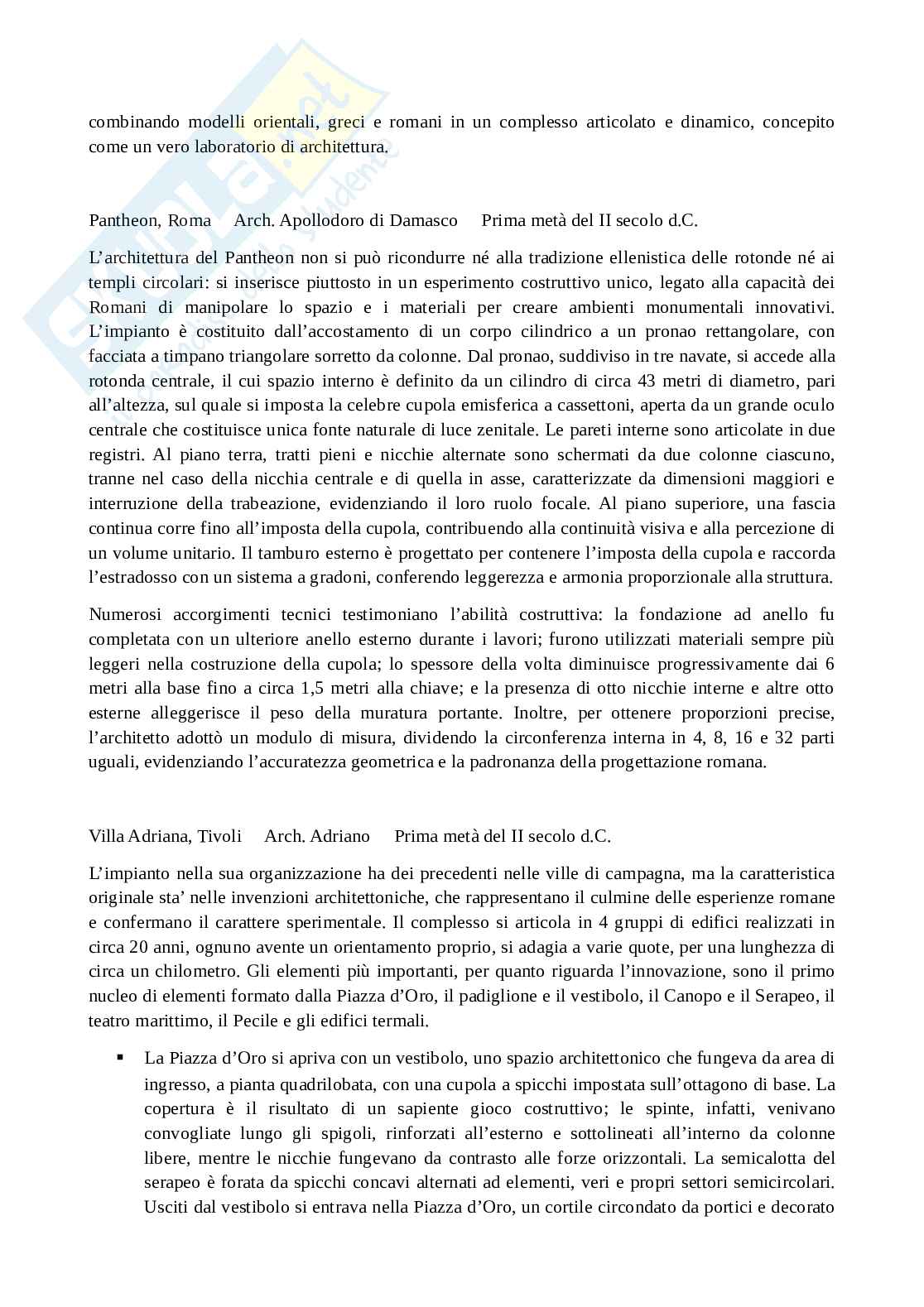 Riassunto esame Storia dell'architettura, Prof. Sutera Domenica, libro consigliato Lineamenti di storia dell'architettura, A.A.V.V. Pag. 11