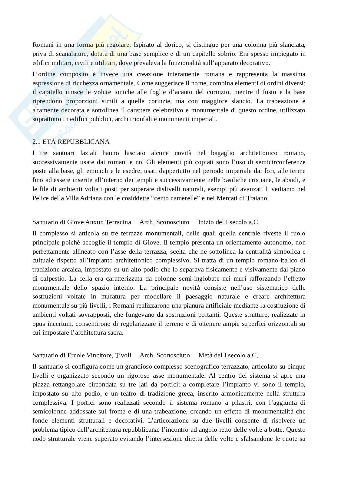Riassunto esame Storia dell'architettura, Prof. Sutera Domenica, libro consigliato Lineamenti di storia dell'architettura, A.A.V.V. Pag. 2