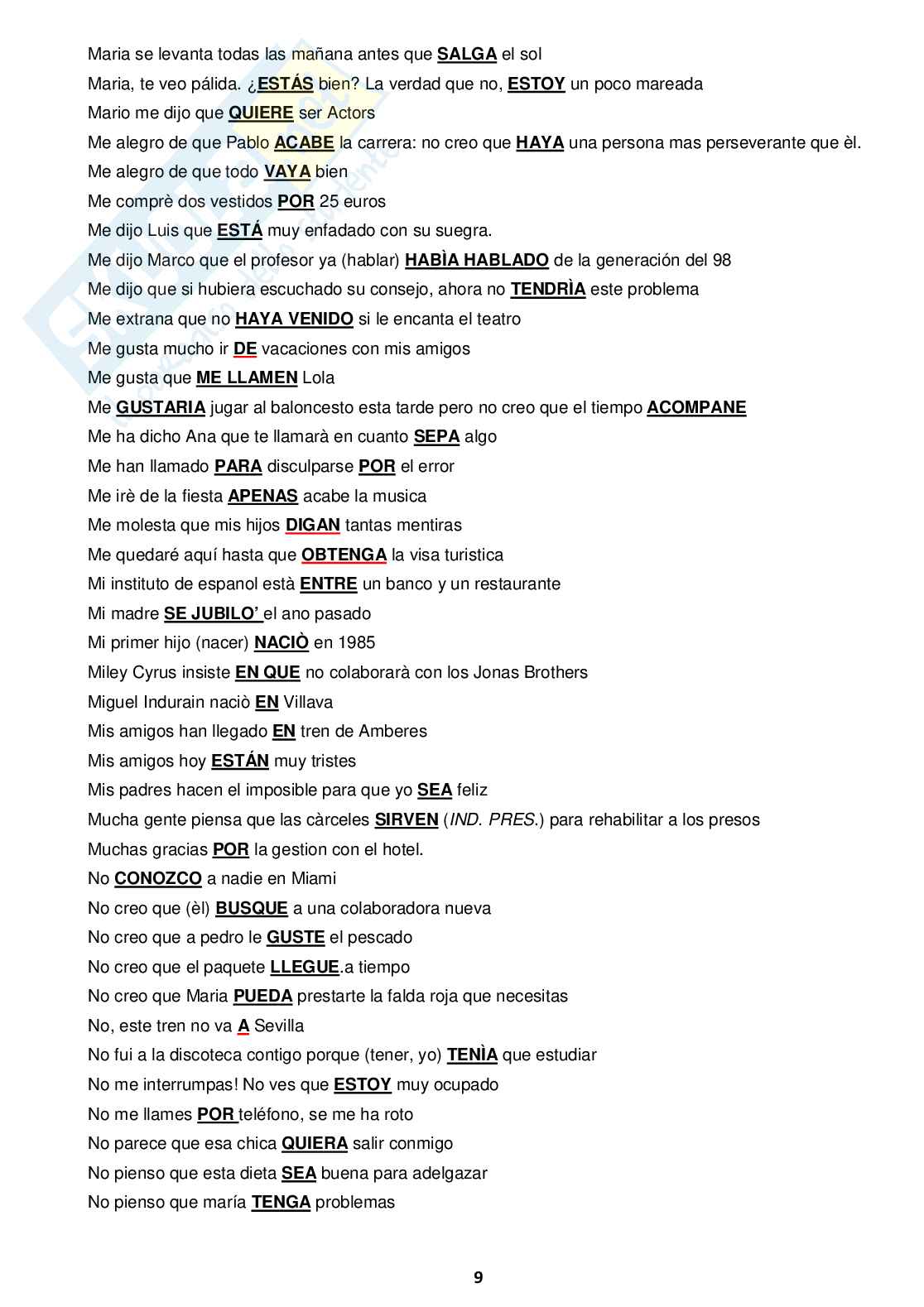 Lingua spagnola Pag. 91
